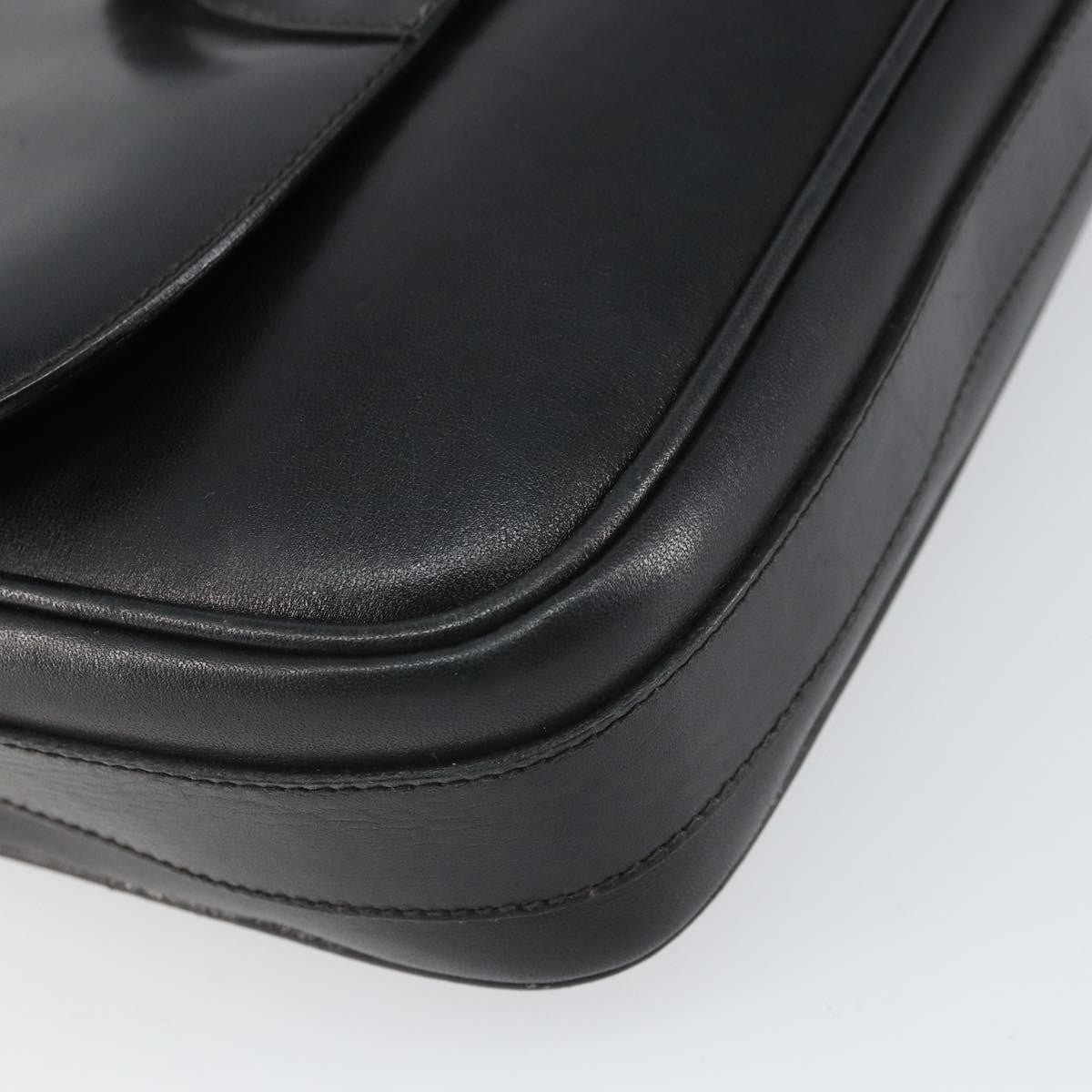 Celine Vintage Leather Black Leather Shoulder Bag Bag (Pre-Owned)