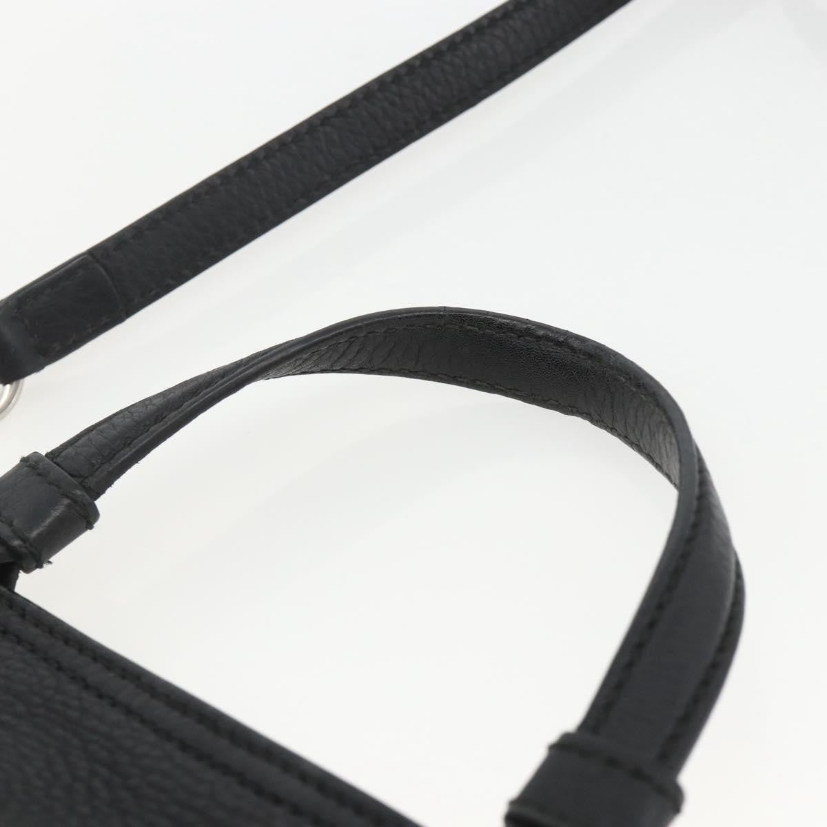 Gucci Bamboo Daily Top Handle Leather Black Leather Handbag (Pre-Owned)