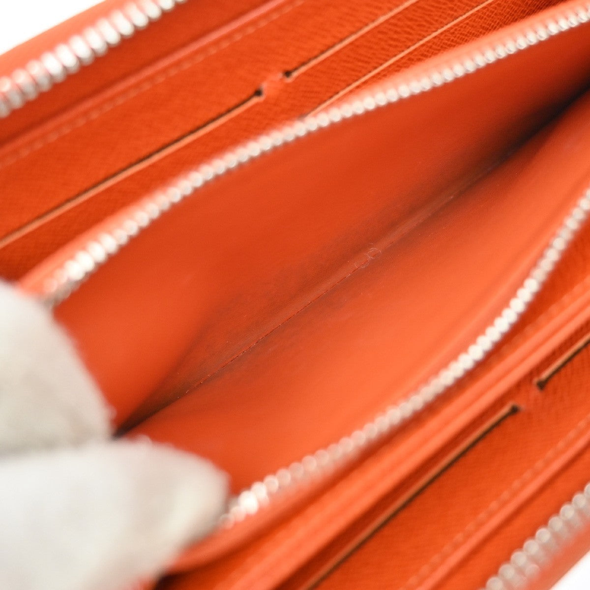 Louis Vuitton Zippy Organizer Epi Leather Orange Leather Wallets Accessory (Pre-Owned)