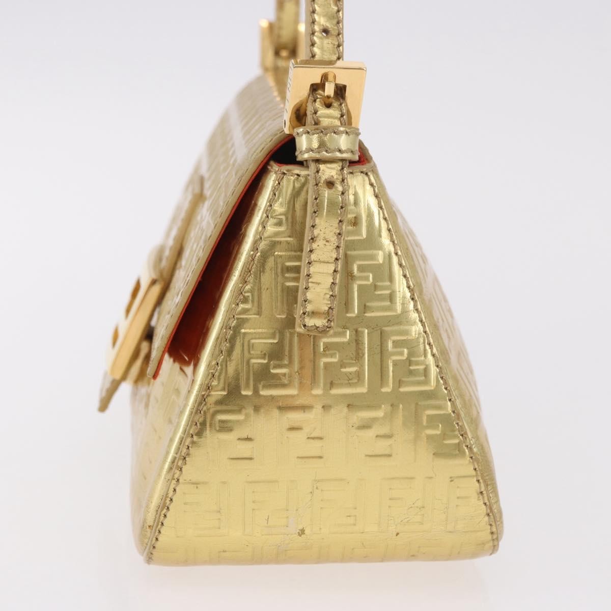 Fendi Mamma Baguette Zucchino Canvas Gold Canvas Shoulder Bag Bag (Pre-Owned)