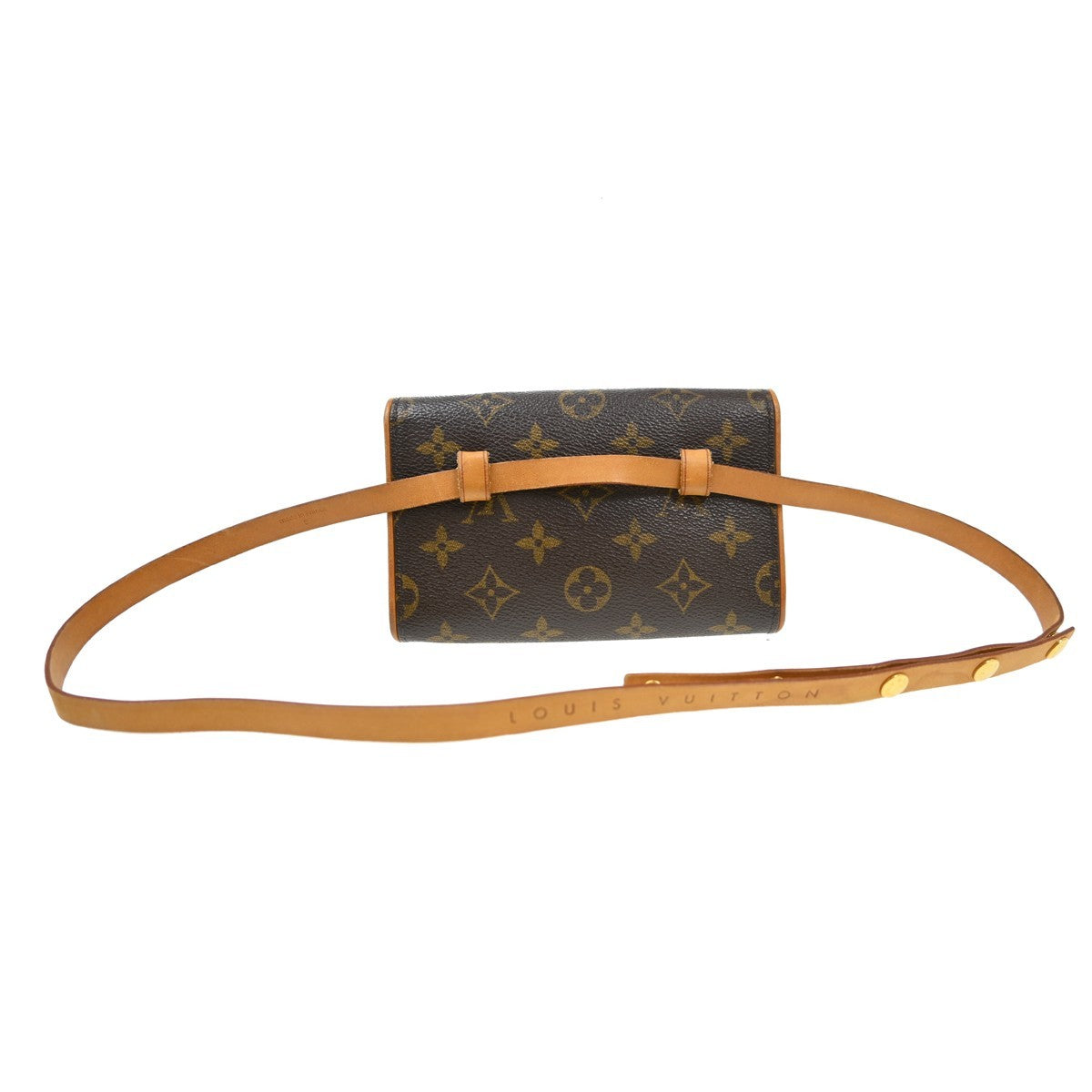 Louis Vuitton Florentine Waist Monogram Canvas Brown Canvas Clutche & Pouche Bag (Pre-Owned)