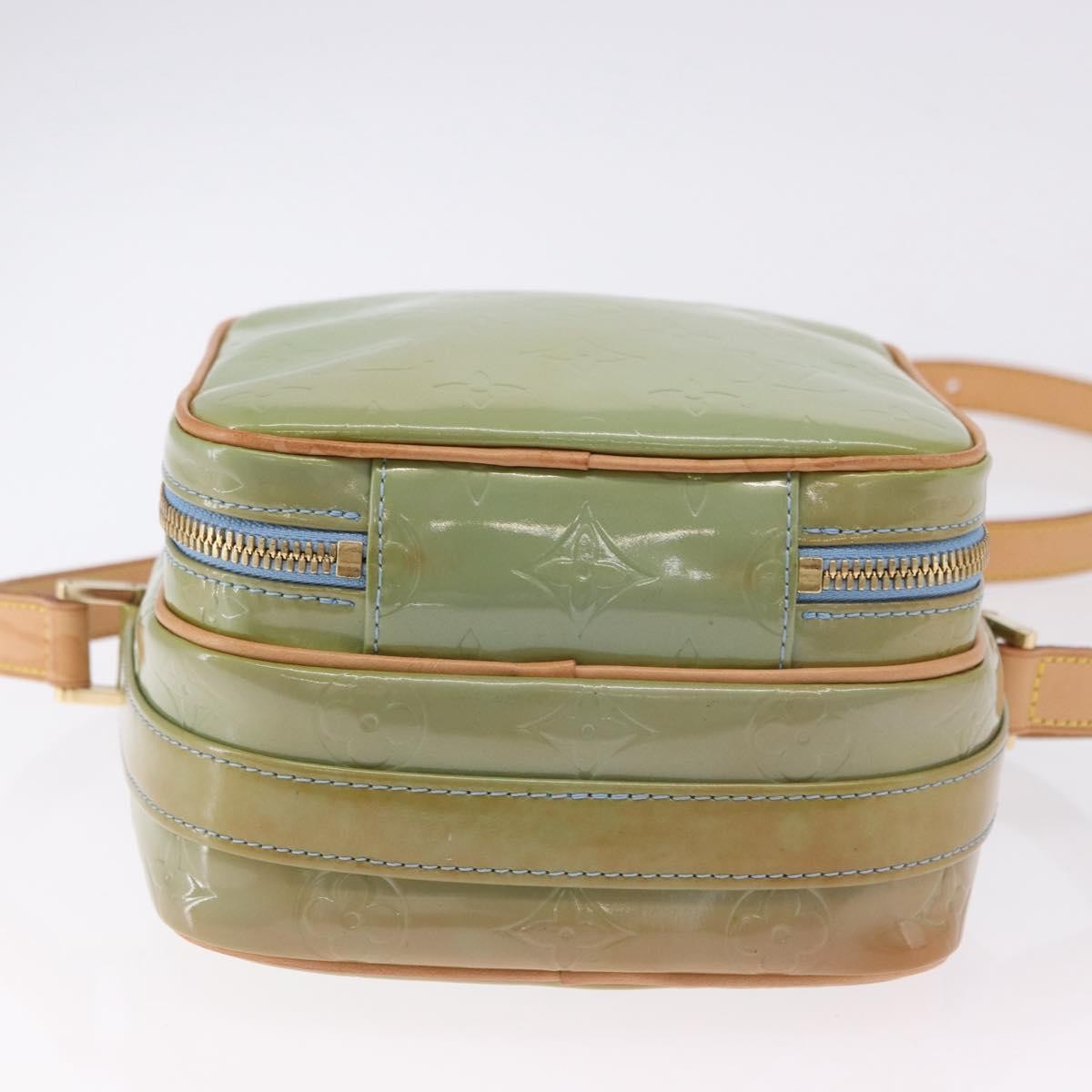 Louis Vuitton Wooster Monogram Vernis Green Patent_Leather Handbag (Pre-Owned)