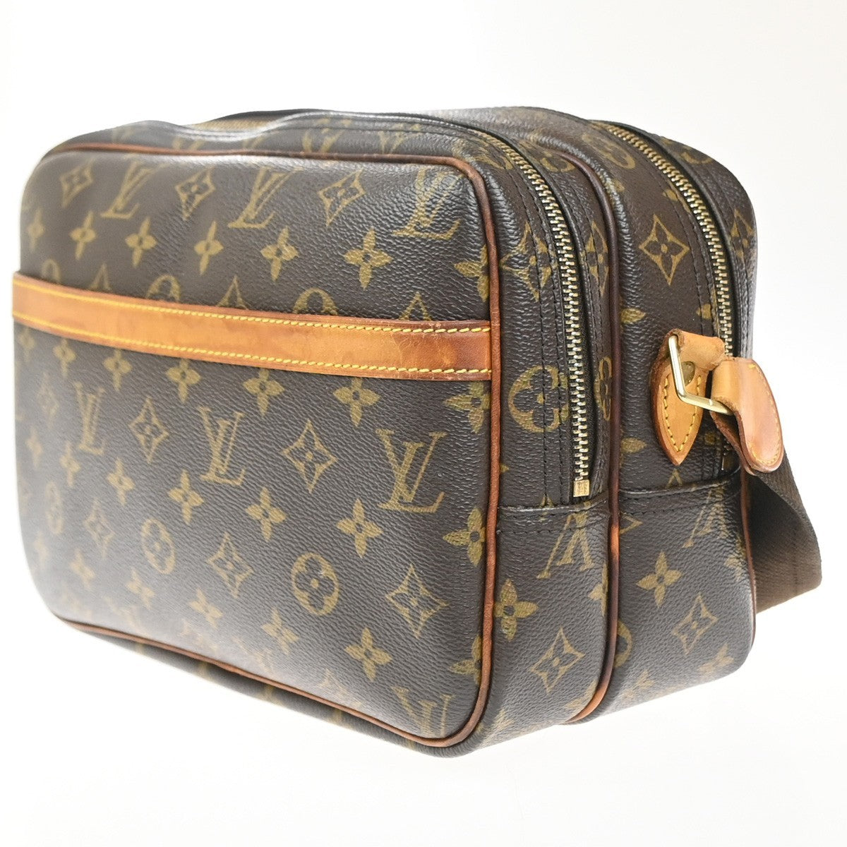 Louis Vuitton Reporter Monogram Canvas Brown Canvas Shoulder Bag Bag (Pre-Owned)