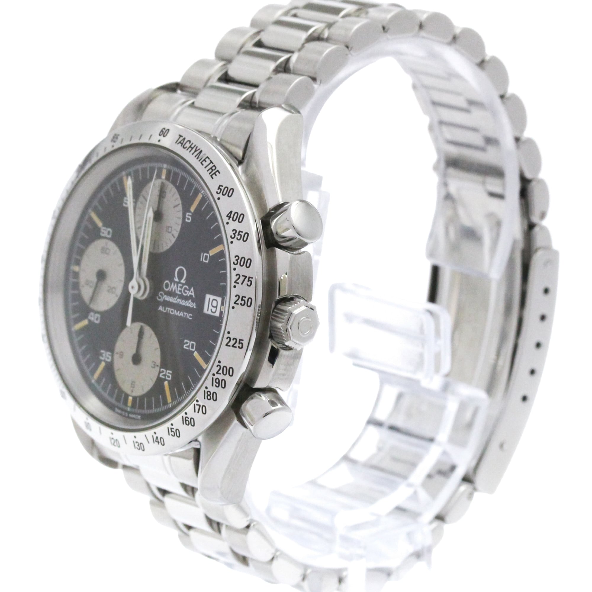 Omega Speedmaster Date Chronograph Automatic Stainless Steel Watch (Pre-Owned)