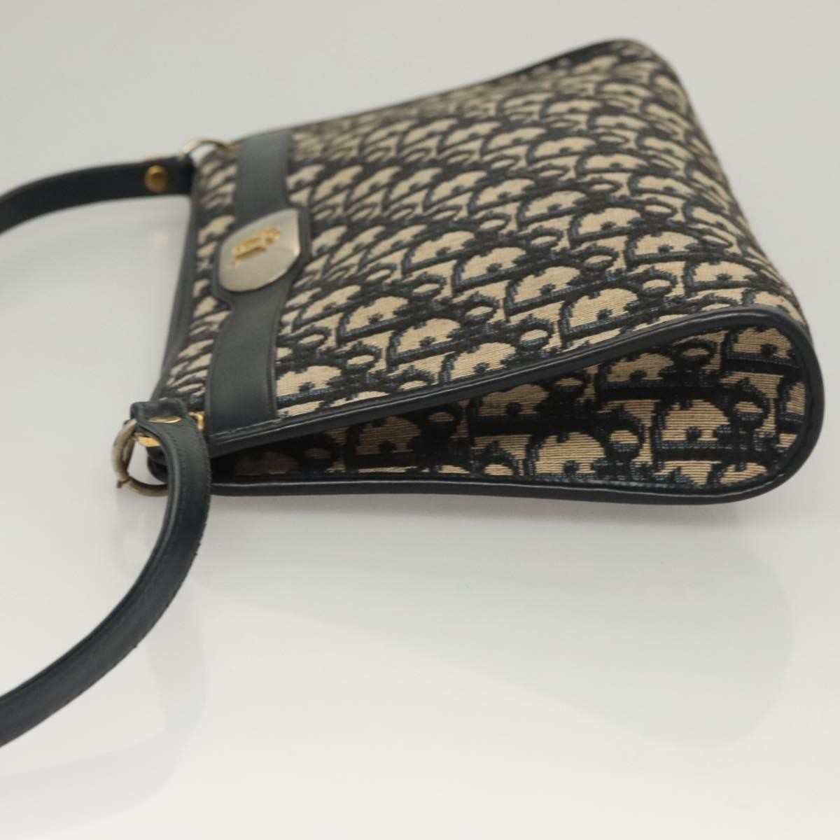 Christian Dior Vintage Trotter Canvas Navy Canvas Shoulder Bag Bag (Pre-Owned)
