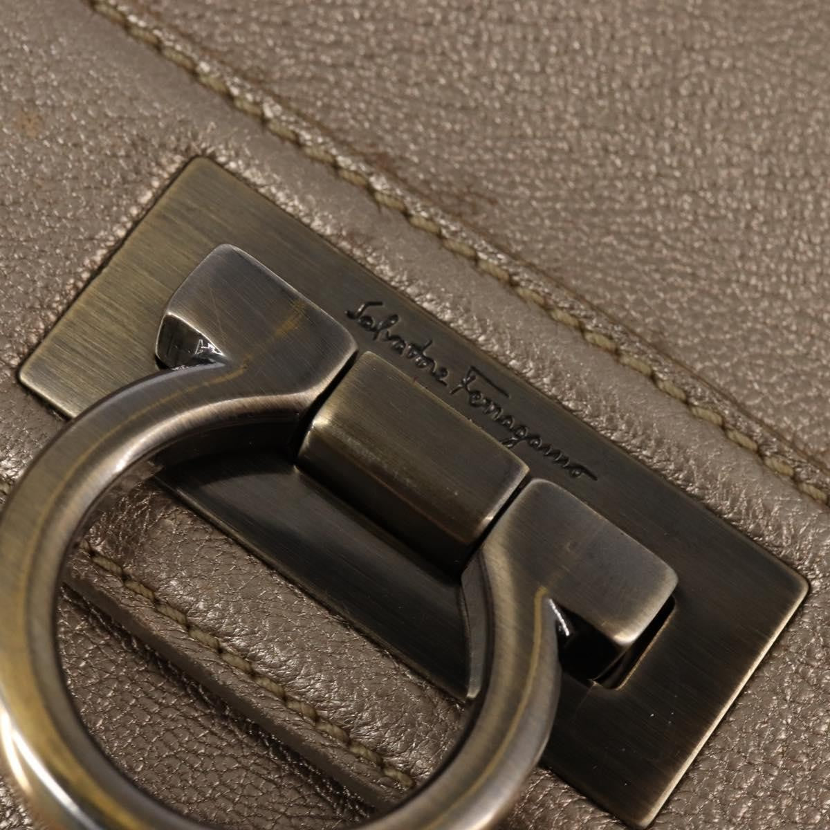 Salvatore Ferragamo Sofia Satchel Leather Beige Leather Bag (Pre-Owned)