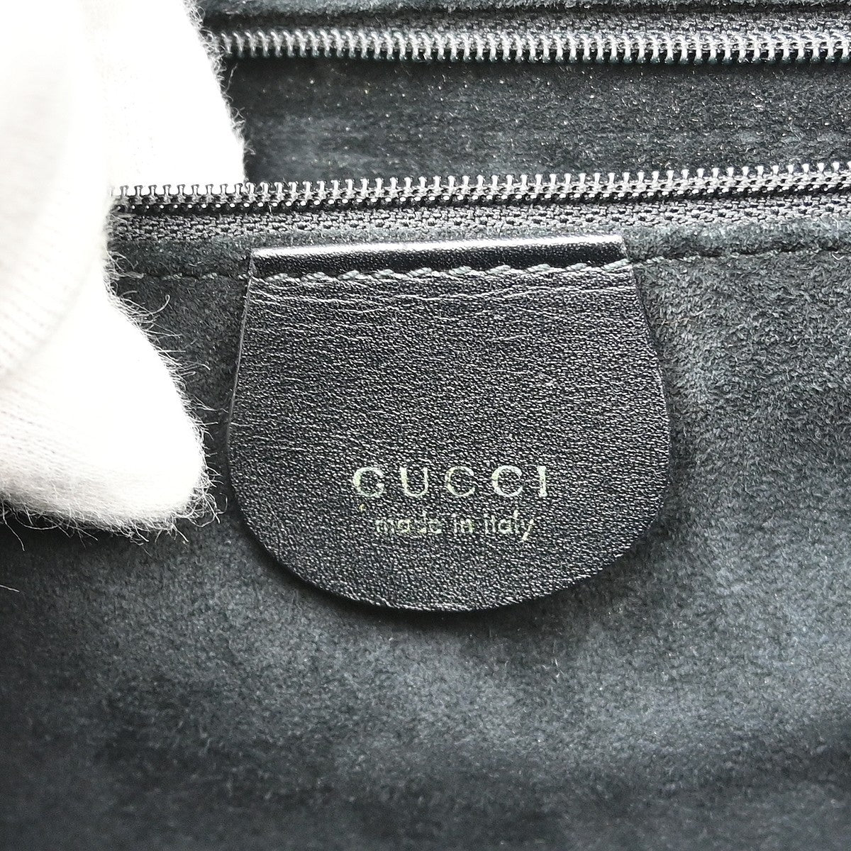 Gucci Vintage Square G Leather Black Leather Handbag (Pre-Owned)