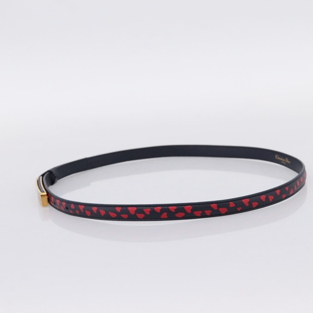 Christian Dior Vintage Belt Canvas Black Leather Belts Accessory (Pre-Owned)