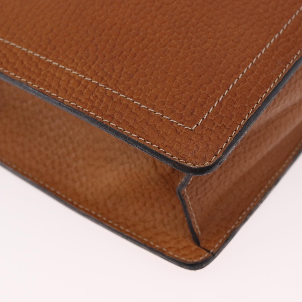 Loewe Anagram Business Leather Brown Leather Briefcase Bag (Pre-Owned)