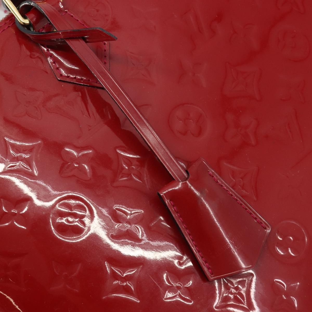 Louis Vuitton Alma Monogram Vernis Red Patent_Leather Handbag (Pre-Owned)