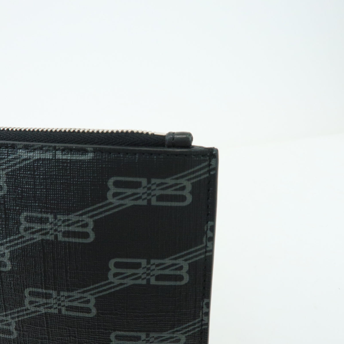 Balenciaga Signature Pouch Monogram Pvc Leather Black Canvas Clutche & Pouche Bag (Pre-Owned)