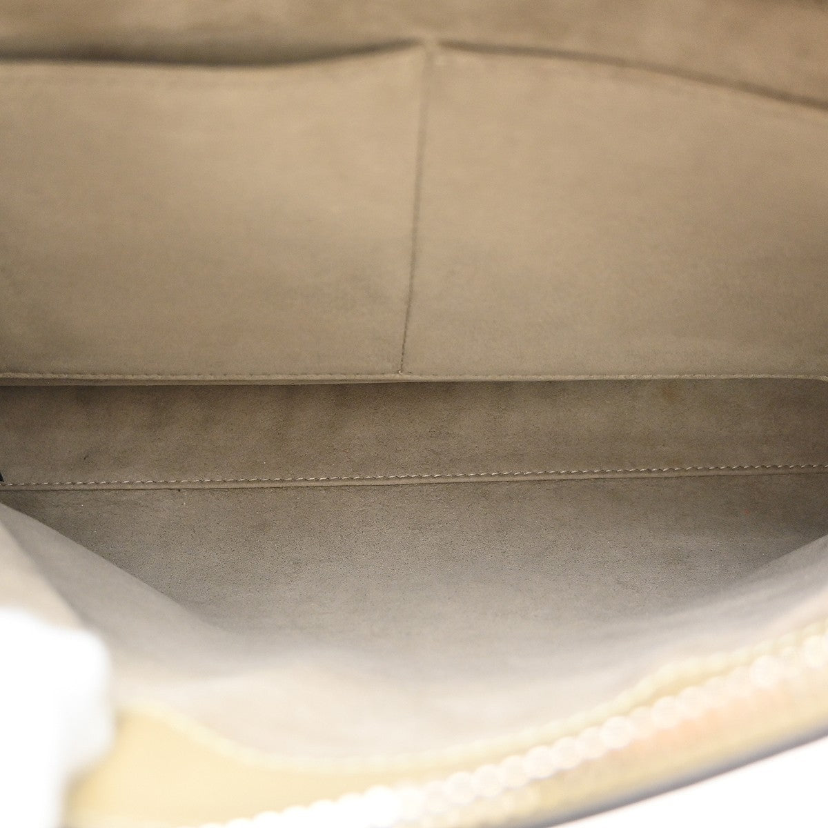 Fendi Dotcom Convertible Satchel Leather Beige Leather Handbag (Pre-Owned)