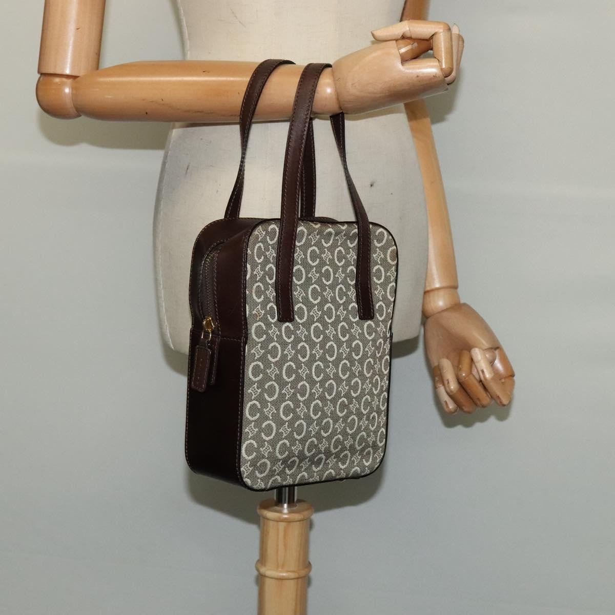 Celine C Macadam Canvas Gray Canvas Handbag (Pre-Owned)