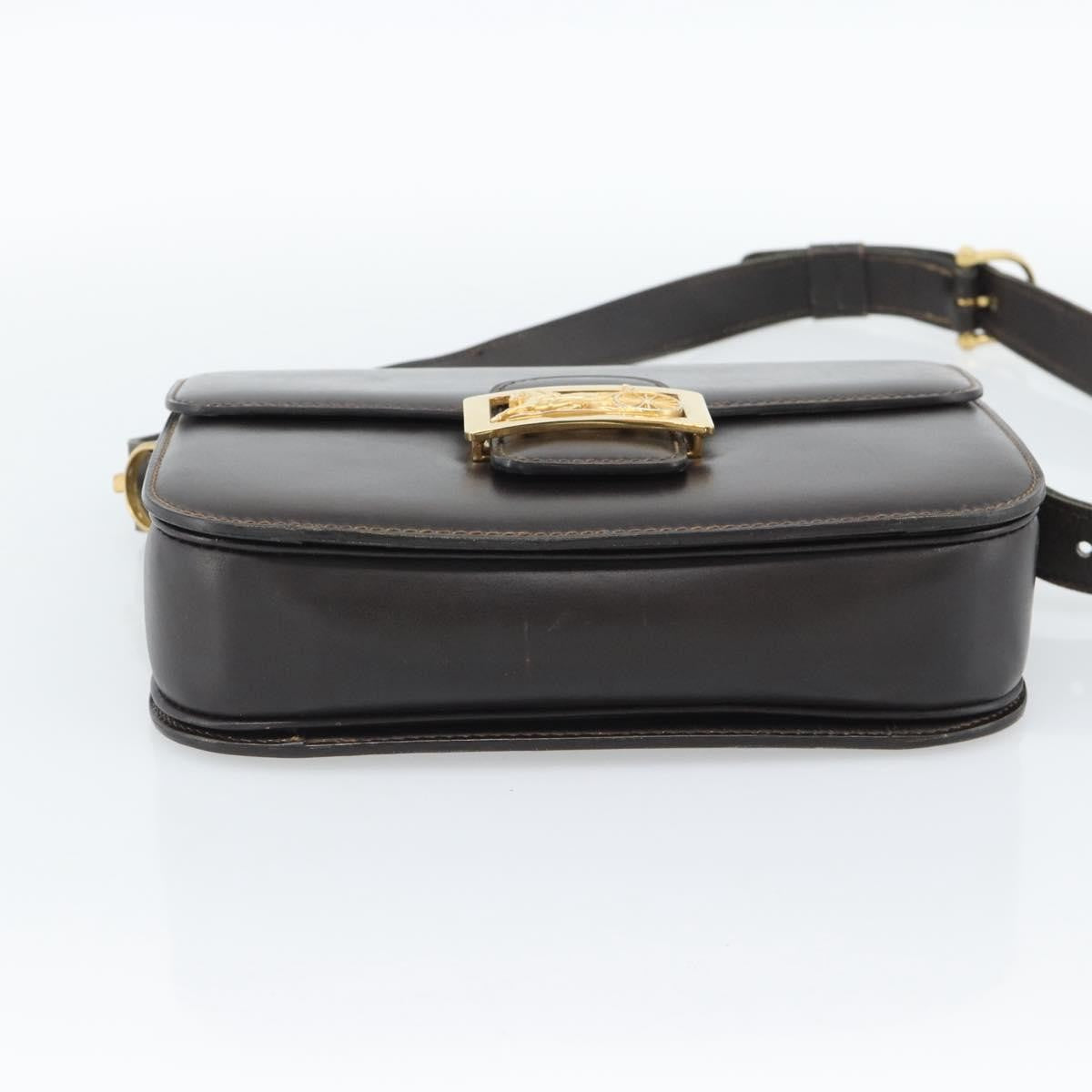 Celine Horse Carriage Leather Brown Leather Shoulder Bag Bag (Pre-Owned)