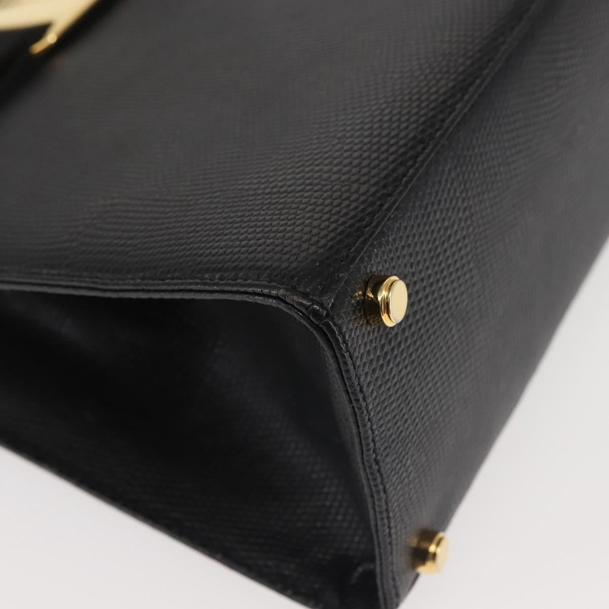 Salvatore Ferragamo Convertible Vara Bow Tote Leather Black Leather Bag (Pre-Owned)