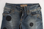 John Galliano Chic Slim Fit Bootcut Jeans in Blue Women's Wash