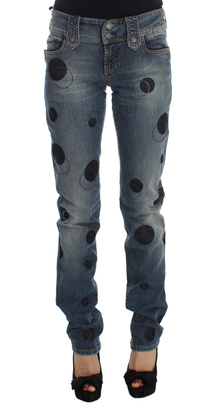 John Galliano Chic Slim Fit Bootcut Jeans in Blue Women's Wash