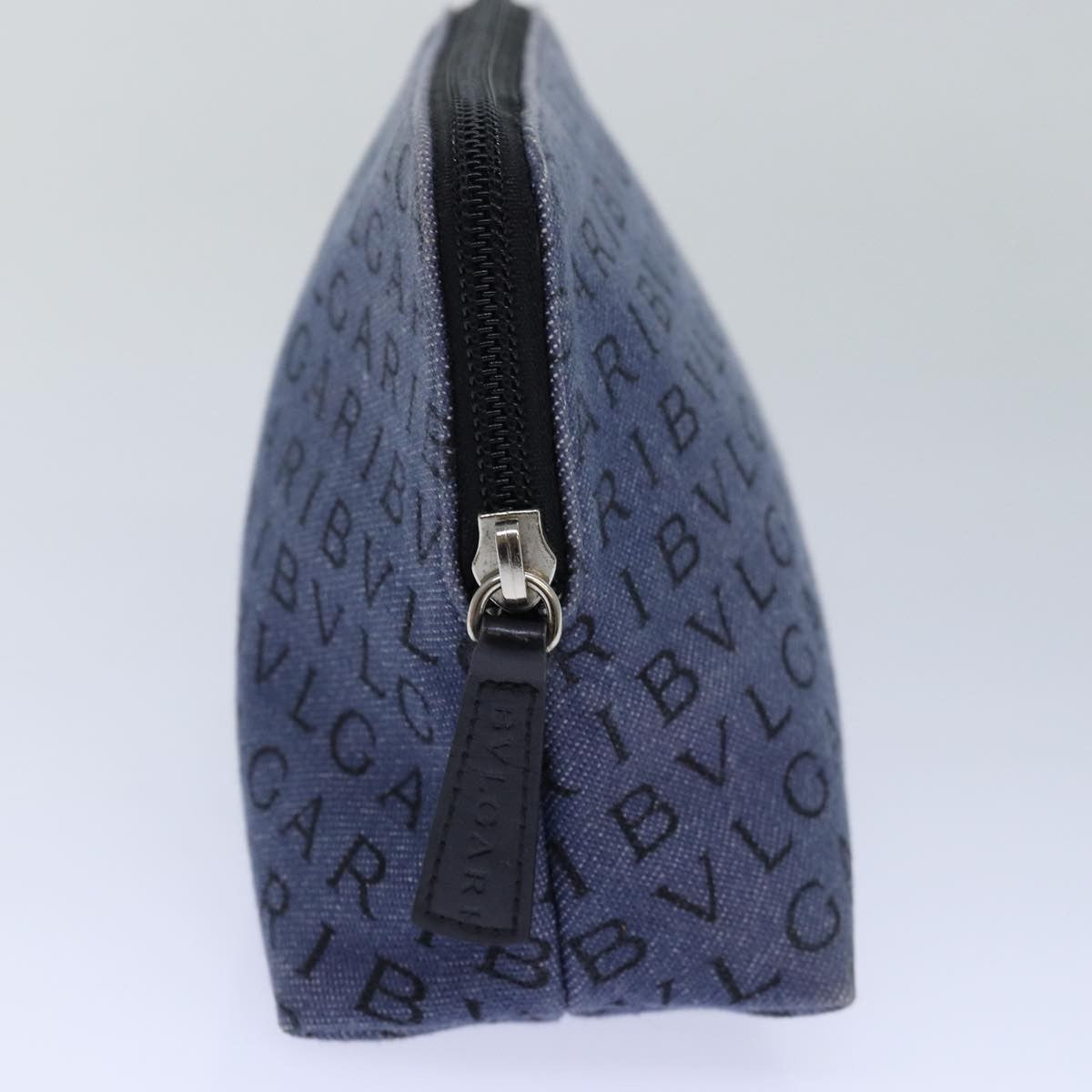 Bvlgari Pouch Canvas Blue Canvas Clutche & Pouche Bag (Pre-Owned)
