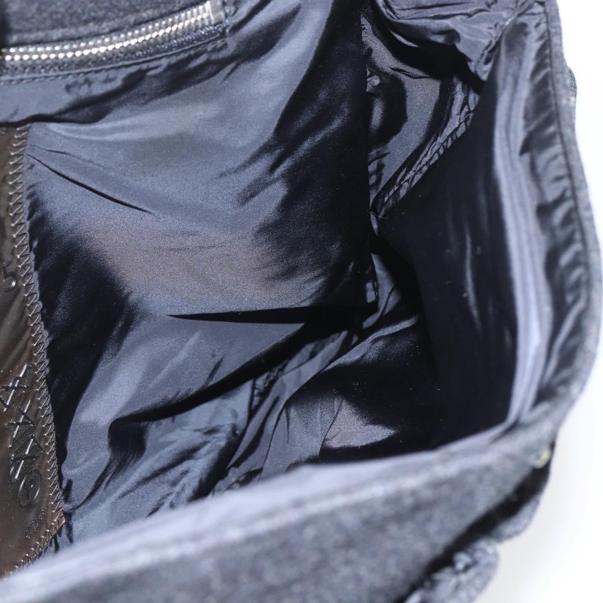 Prada Shoulder Wool Black Wool Shoulder Bag Bag (Pre-Owned)
