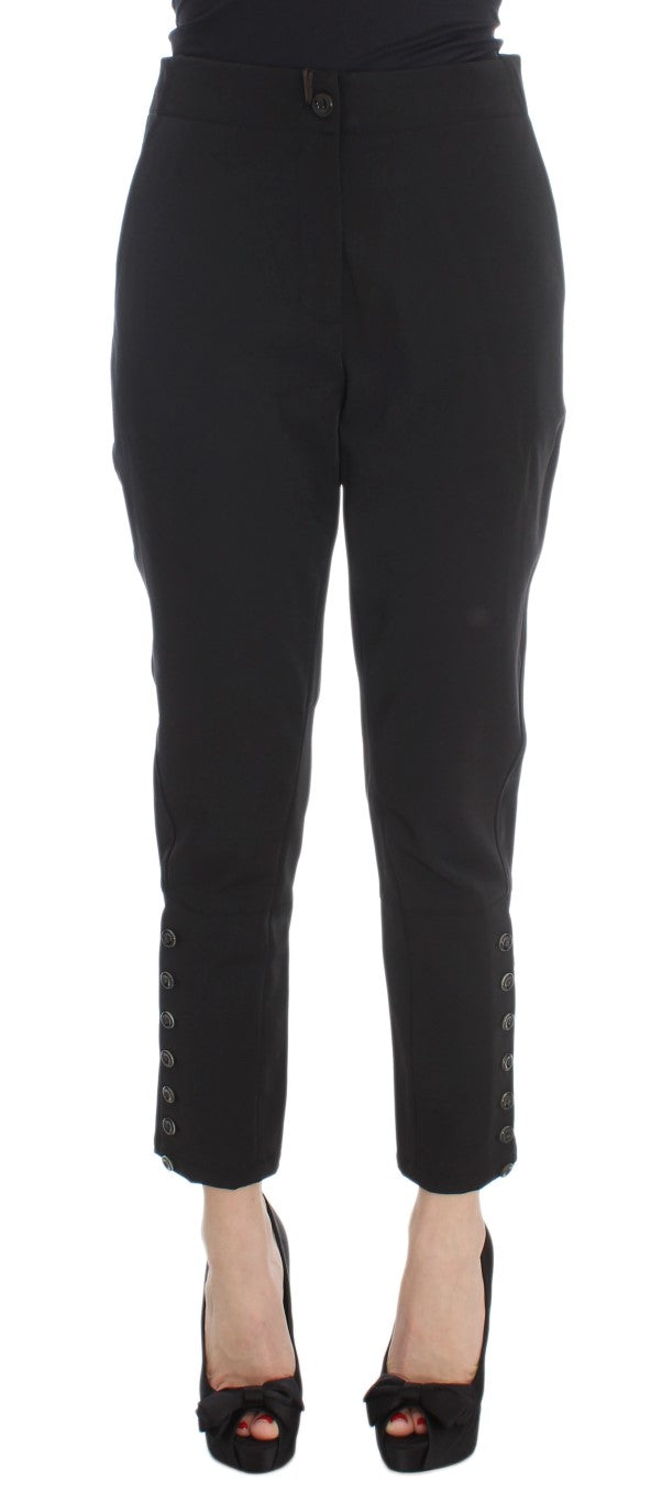 Ermanno Scervino Elegant Cropped Capri Pants in Women's Black