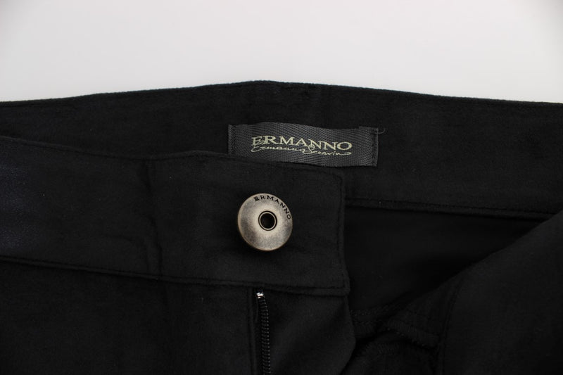 Ermanno Scervino Chic Black Regular Fit Women's Trousers