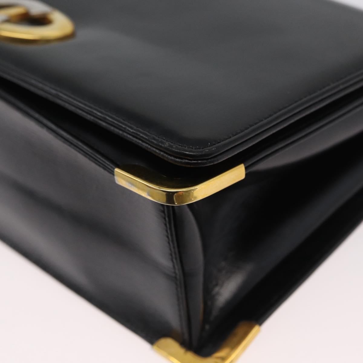 Christian Dior Cd Shoulder Bag Leather Black Calfskin Shoulder Bag Bag (Pre-Owned)