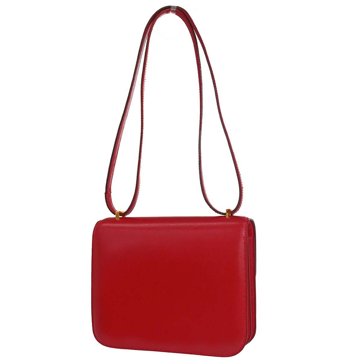 Hermes Constance Chamonix Red Leather Shoulder Bag Bag (Pre-Owned)