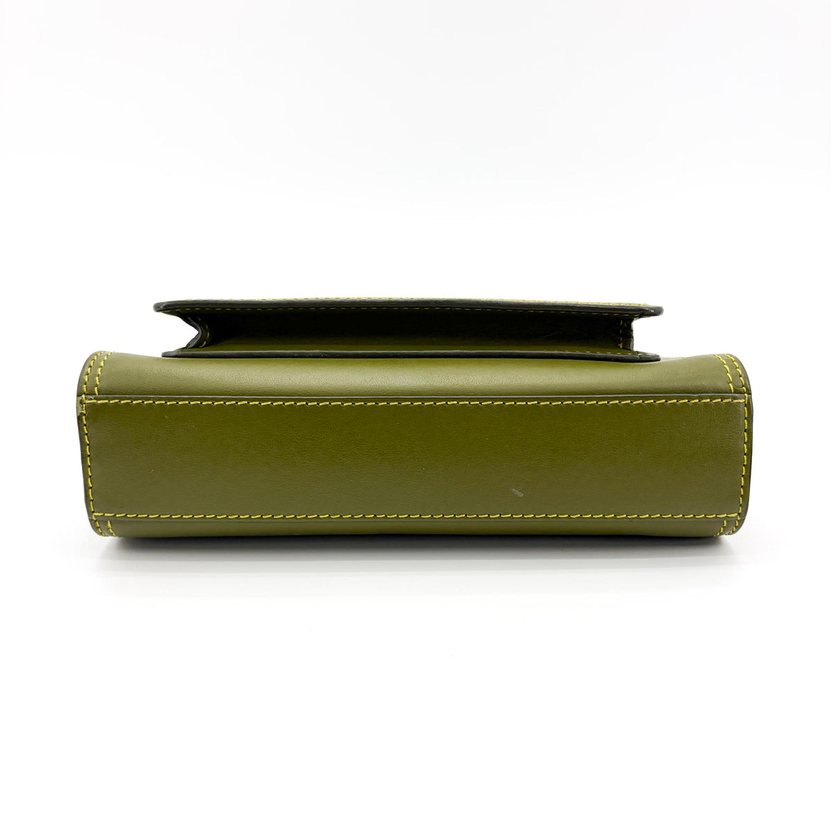 Burberry Title Pocket Leather Green Calfskin Crossbody Bag Bag (Pre-Owned)