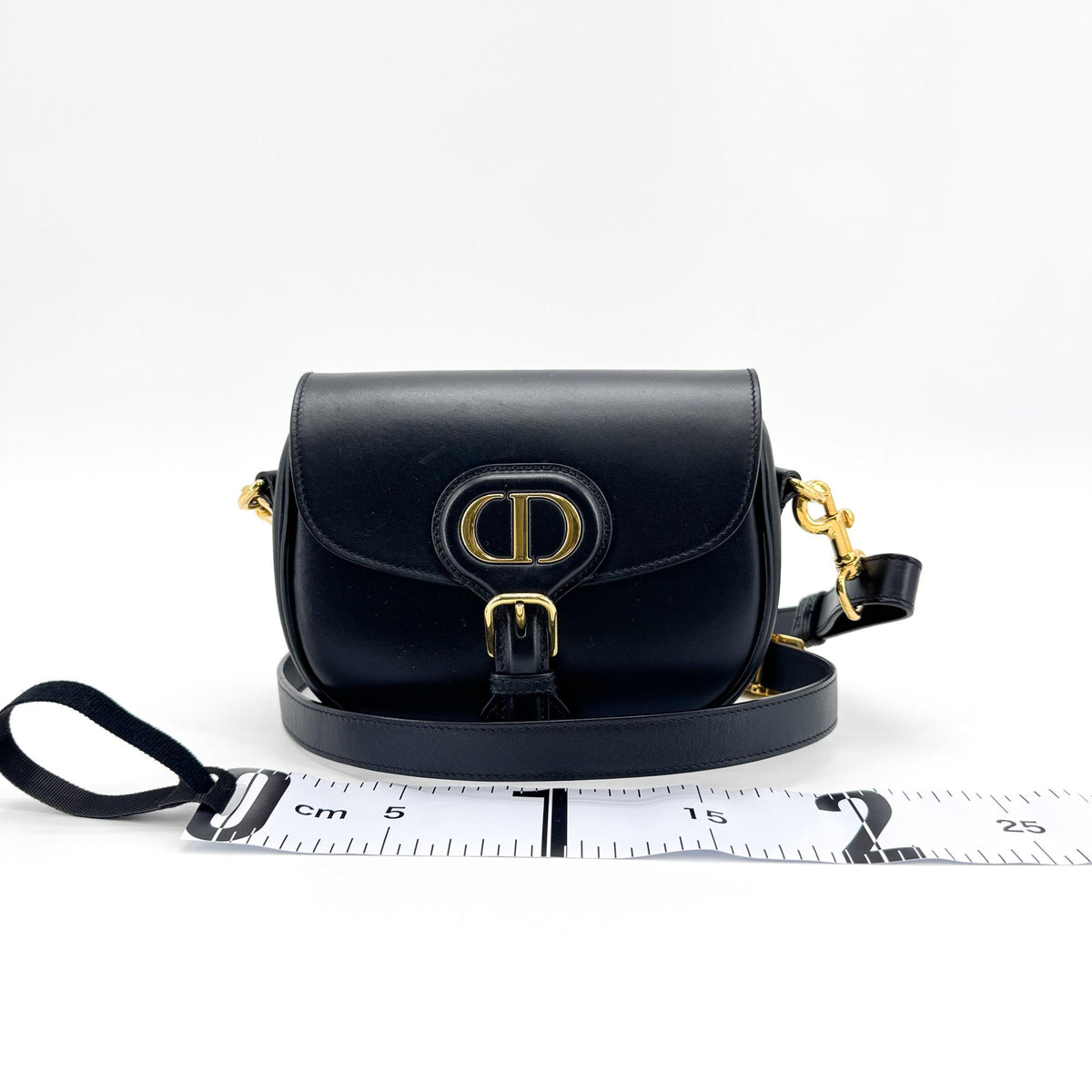 Christian Dior Bobby Flap Leather Black Calfskin Shoulder Bag Bag (Pre-Owned)