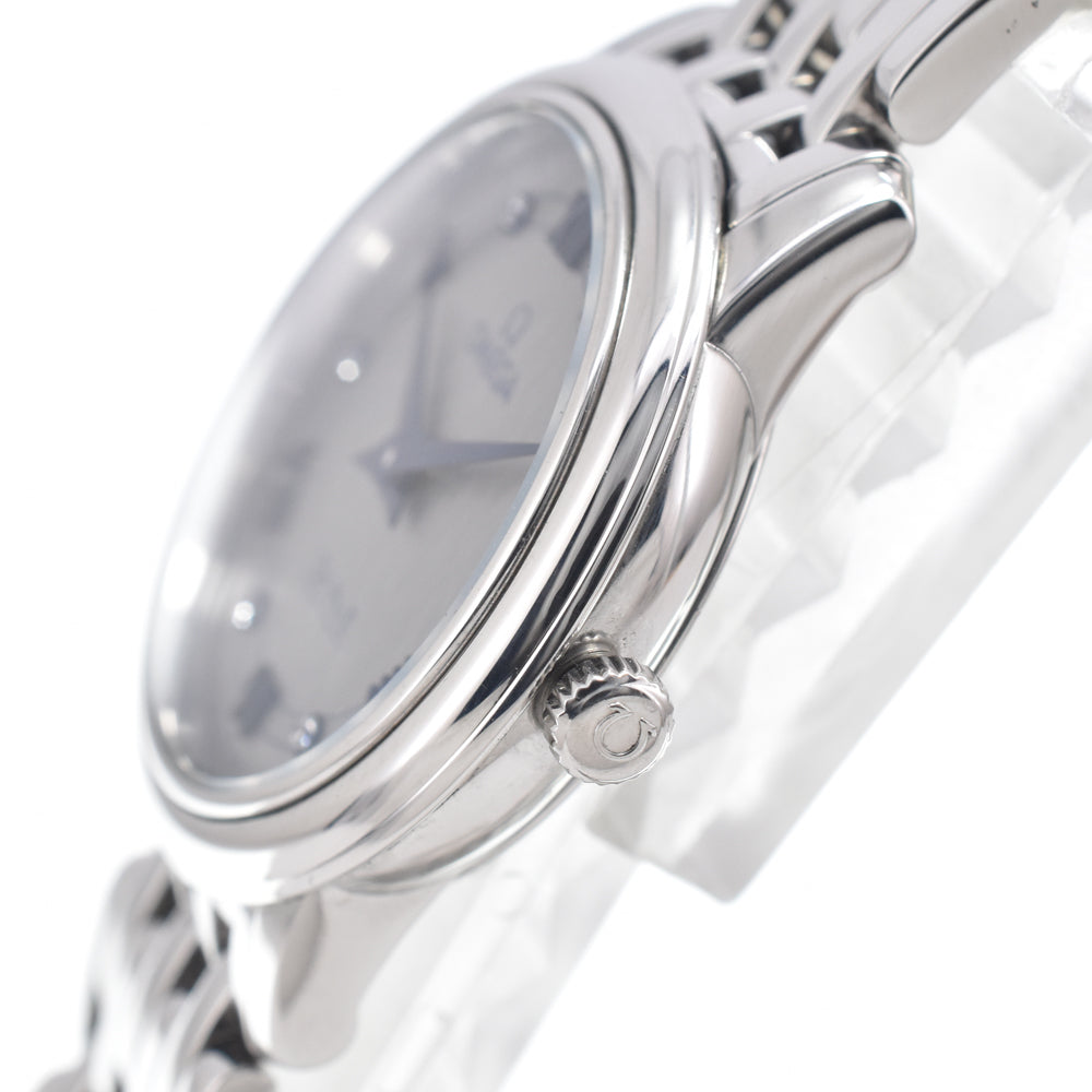 Omega De Ville Prestige Quartz Stainless Steel And Rose Gold With Diamond Markers Watch (Pre-Owned)