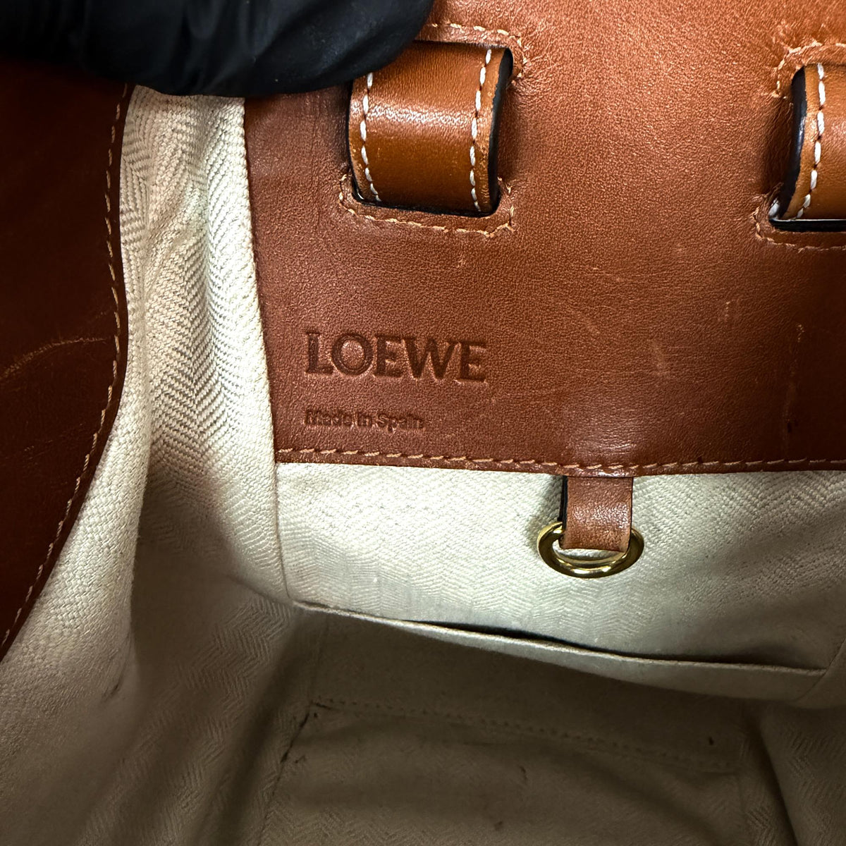 Loewe Hammock Leather Brown Leather Handbag (Pre-Owned)