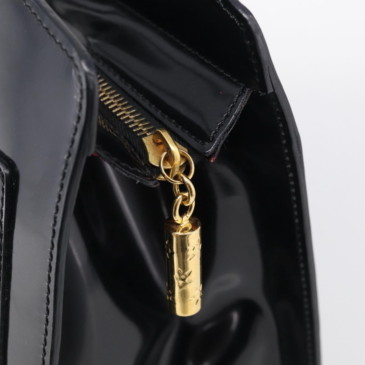 Celine Tote Leather Black Patent_Leather Tote Bag Bag (Pre-Owned)