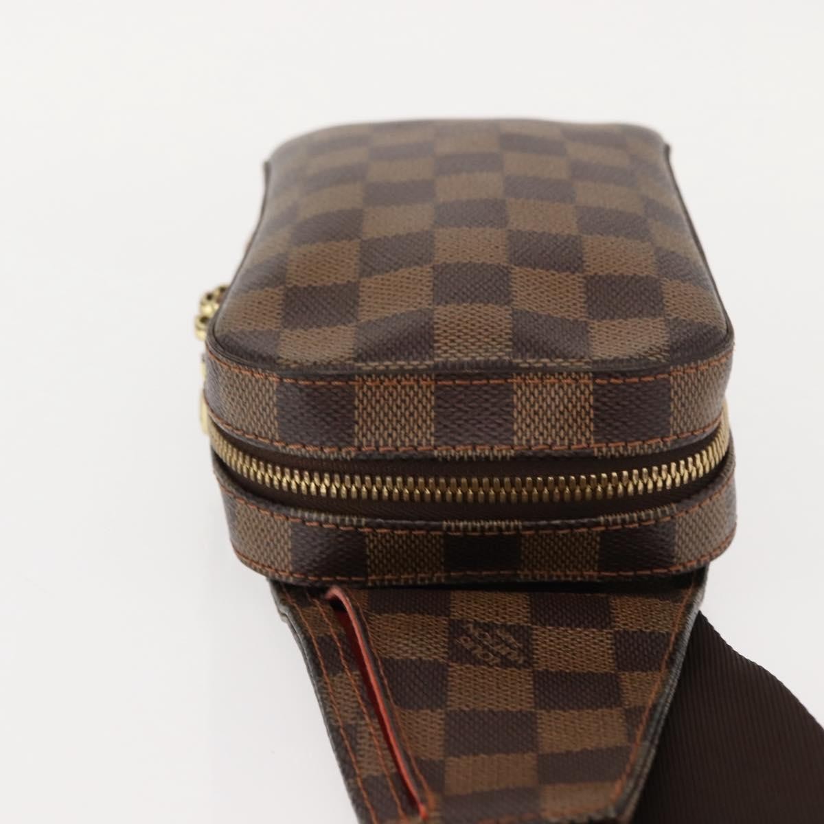 Louis Vuitton Geronimos Waist Damier Ebene Brown Canvas Shoulder Bag Bag (Pre-Owned)