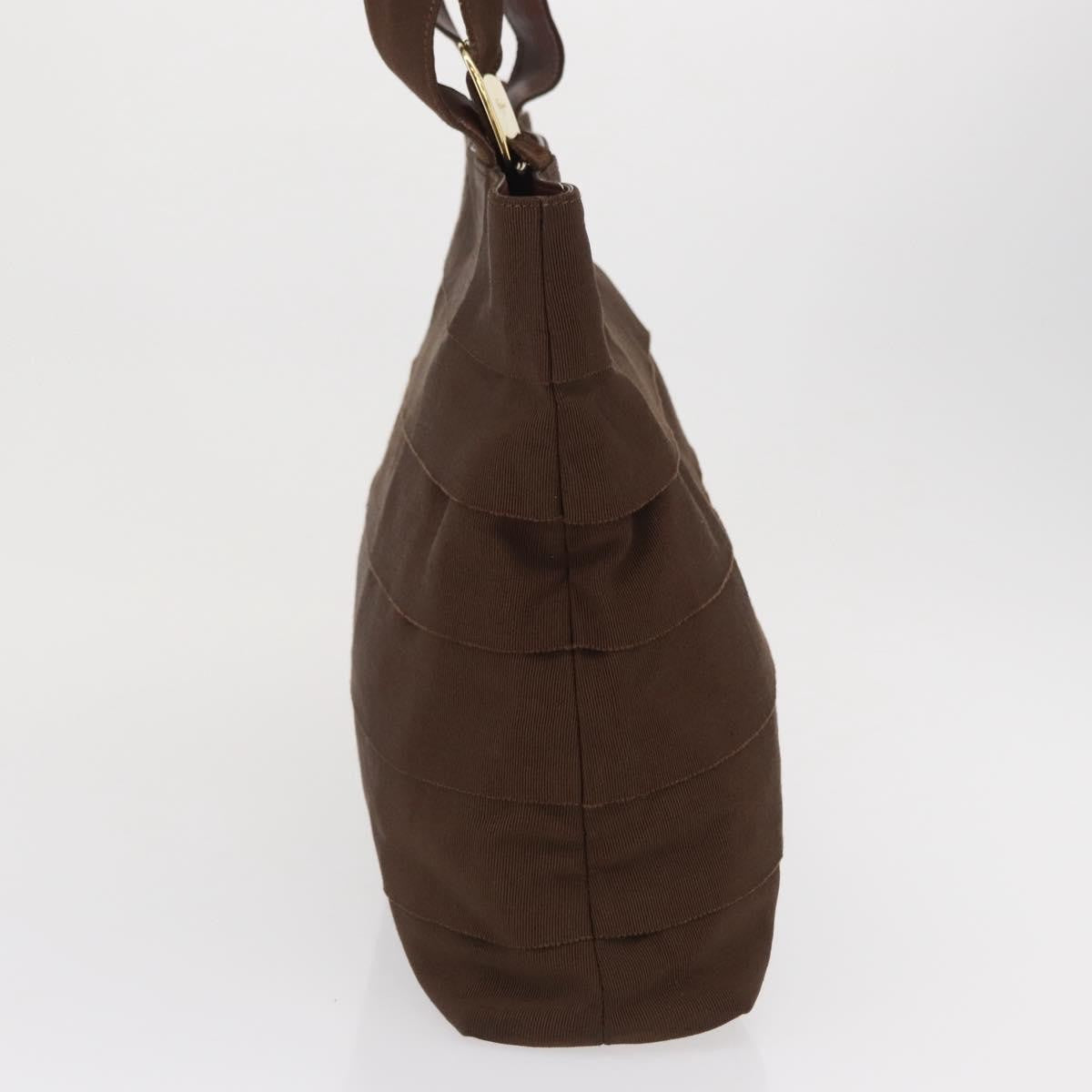Salvatore Ferragamo Vara Tote Canvas Brown Canvas Tote Bag Bag (Pre-Owned)