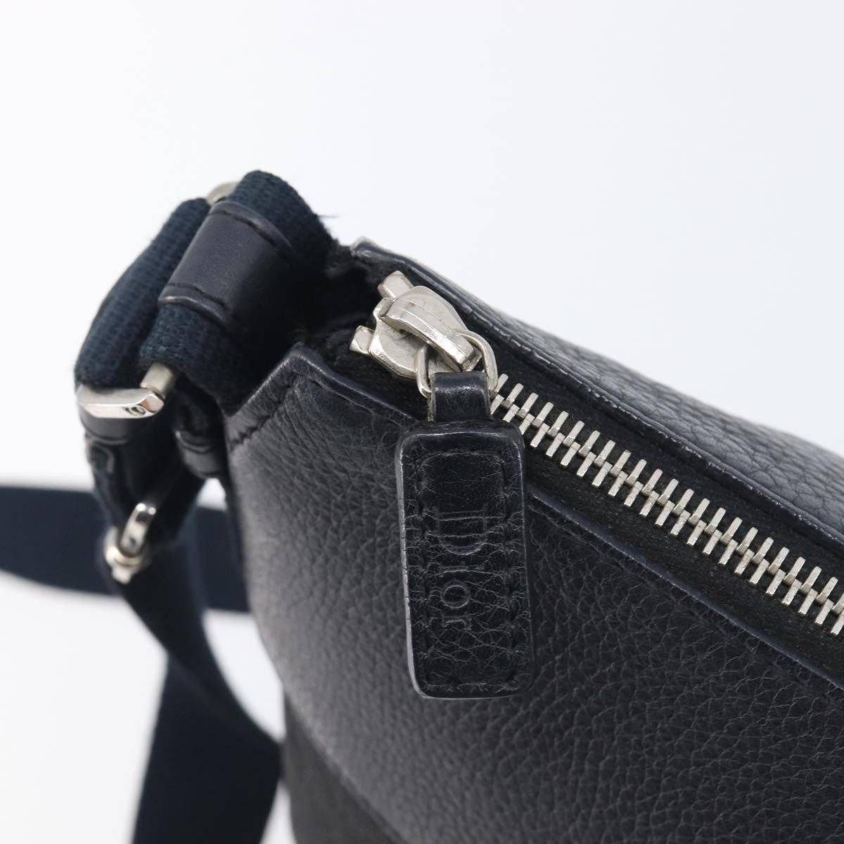 Christian Dior Vintage Street Chic Messenger Diorissimo Canvas And Leather Black Canvas Handbag (Pre-Owned)