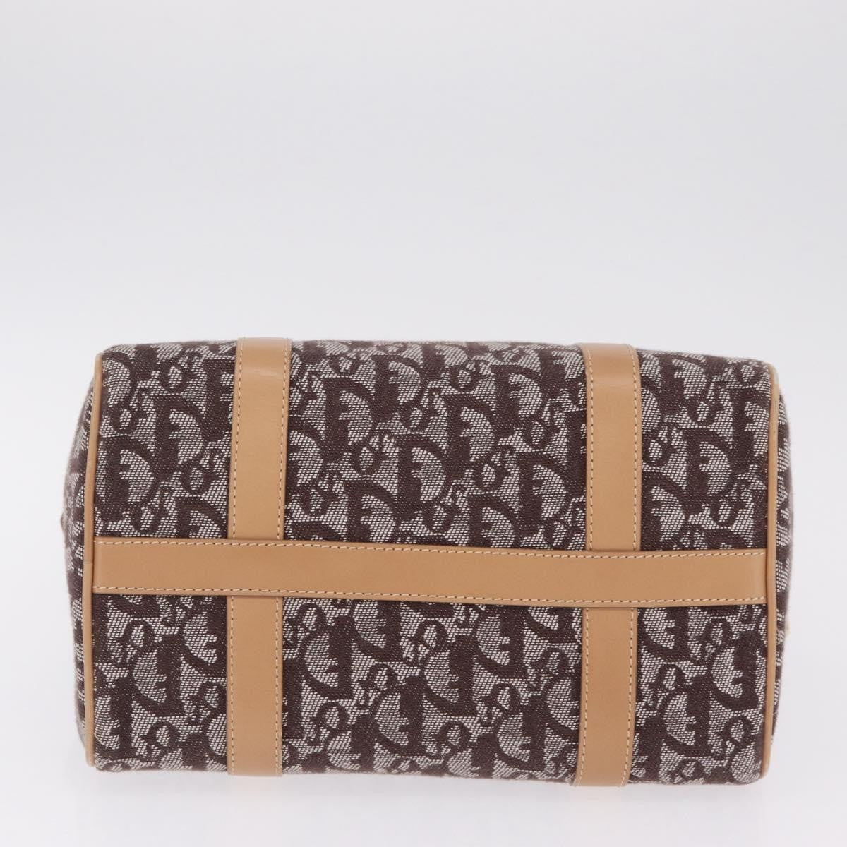 Christian Dior Vintage Trotter Boston Diorissimo Canvas Brown Canvas Handbag (Pre-Owned)