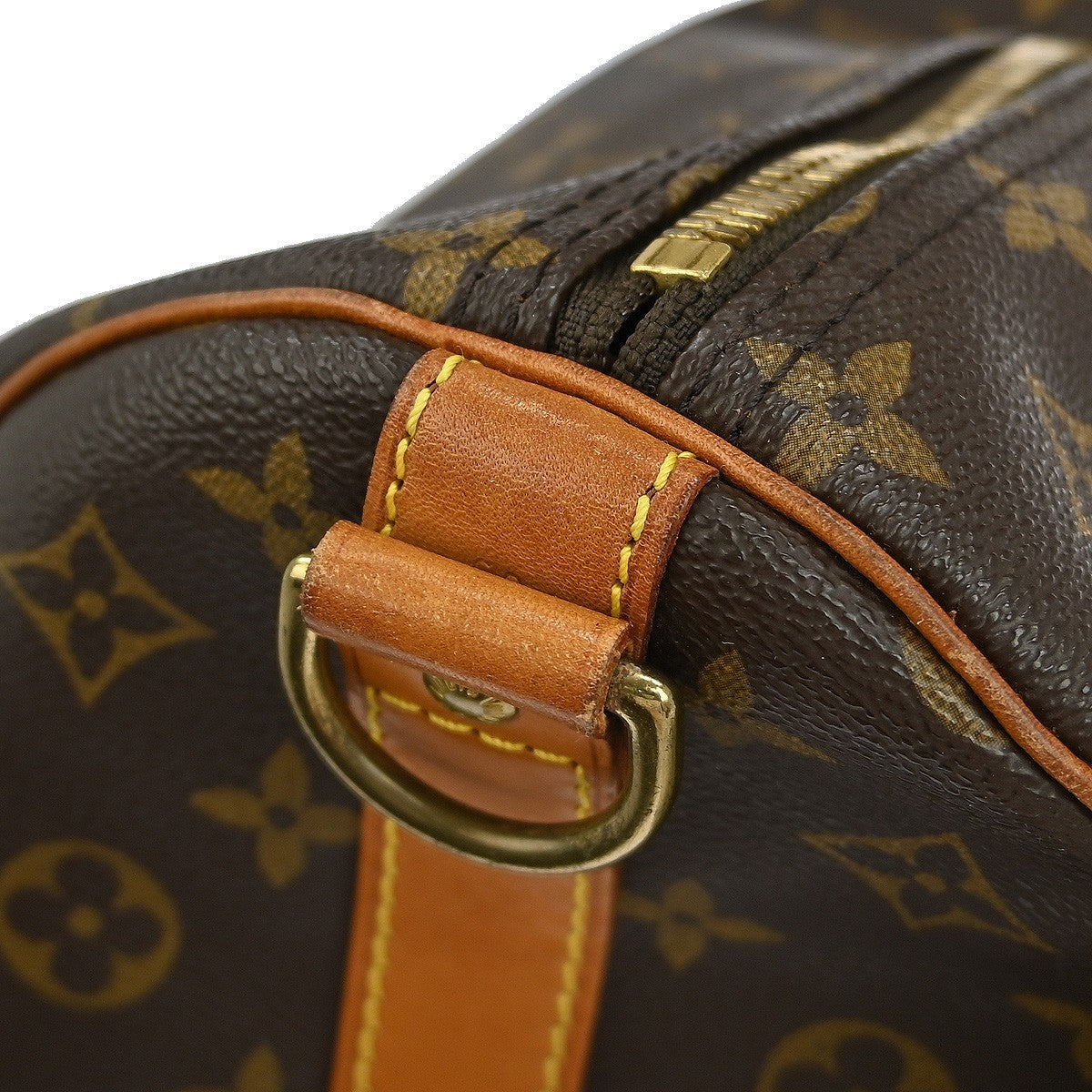 Louis Vuitton Keepall Bandoulière Monogram Brown Canvas Travel Bag Bag (Pre-Owned)