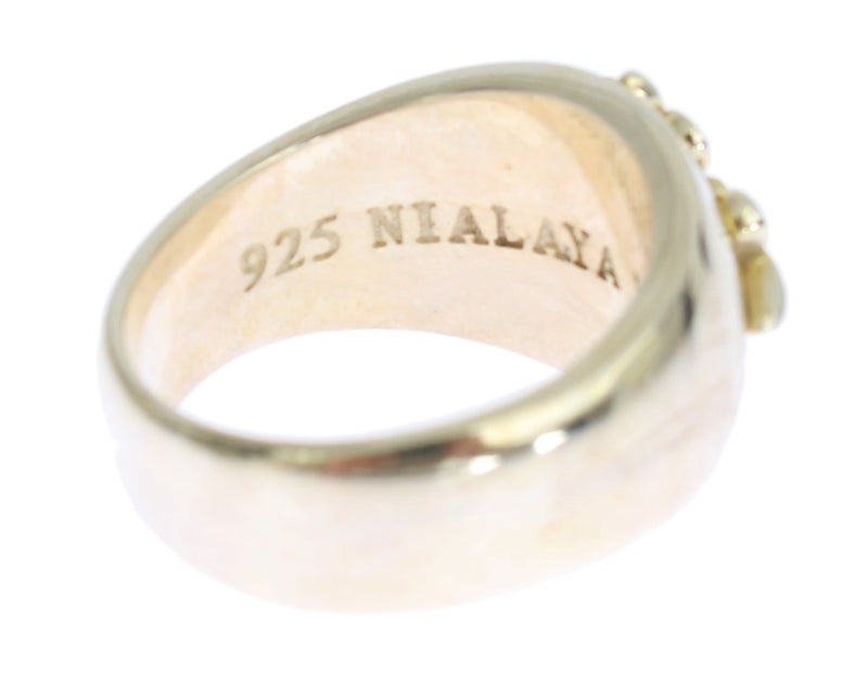 Nialaya Silver Statement Mens Men's Ring