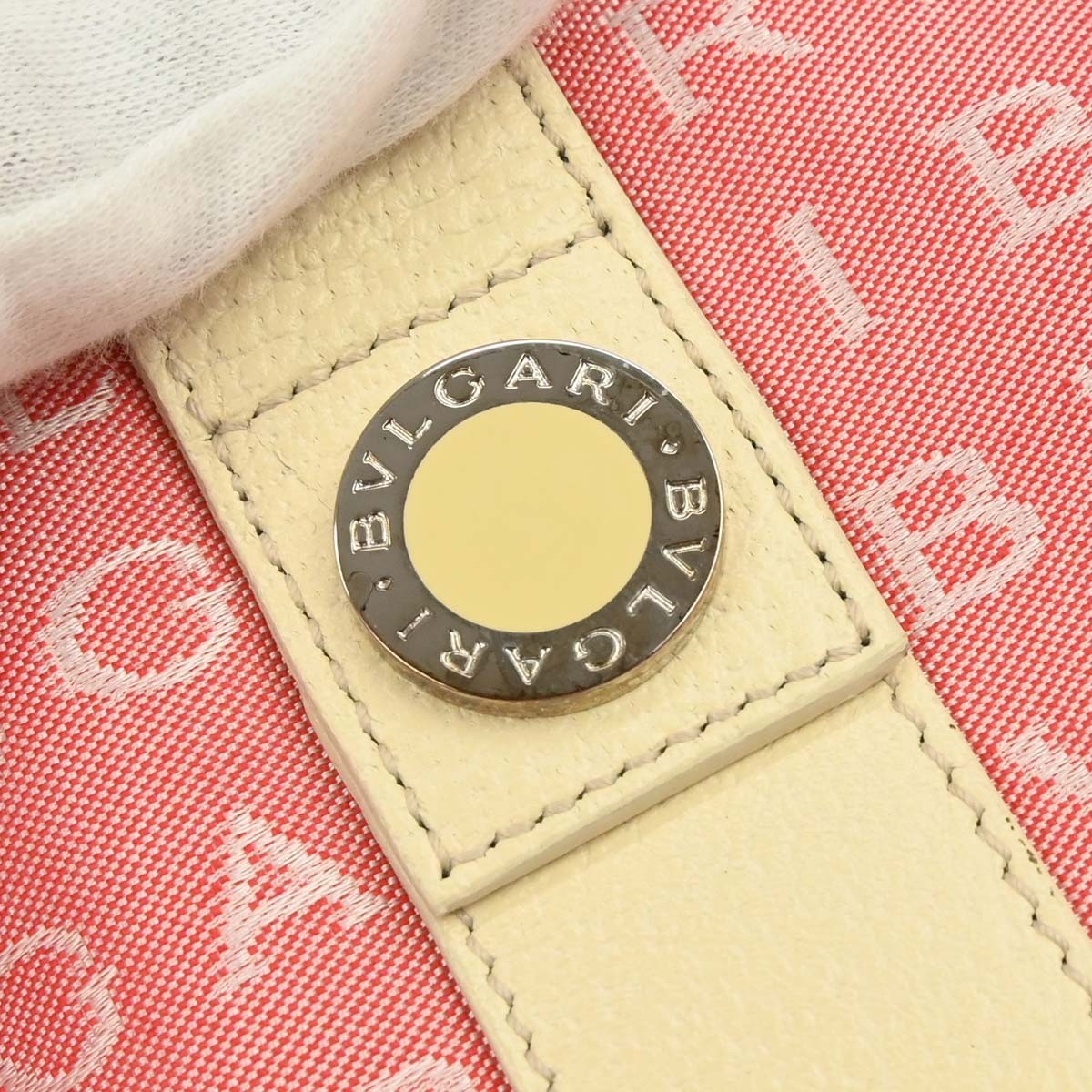 Bvlgari Logomania Canvas Pink Canvas Tote Bag Bag (Pre-Owned)