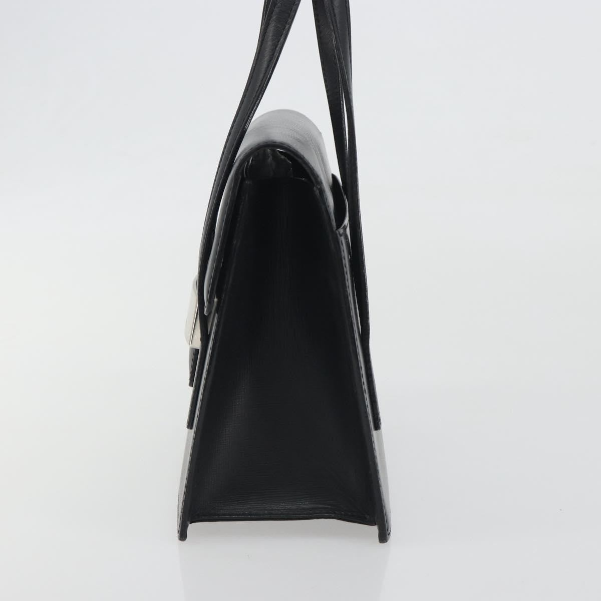 Burberry Vintage Leather Black Leather Handbag (Pre-Owned)