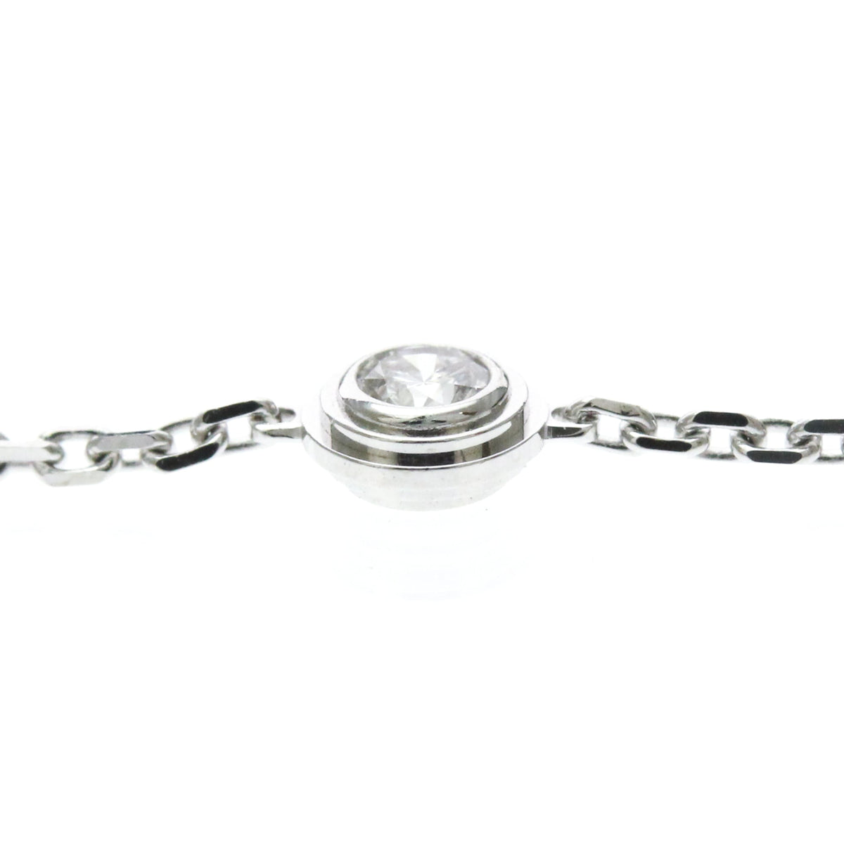 Cartier D'amour 18K White Gold And Diamond Silver White_Gold Bracelet Jewelry (Pre-Owned)