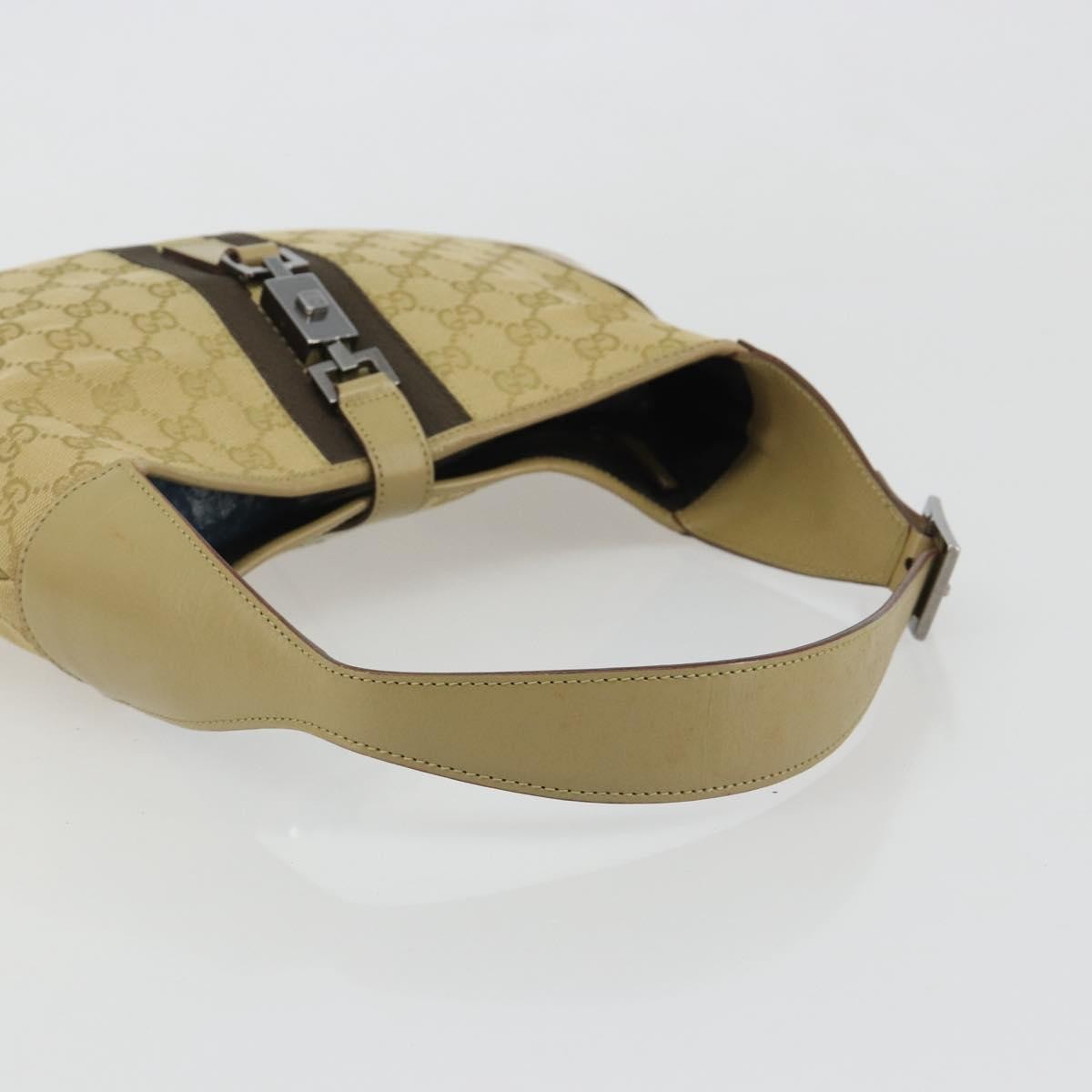 Gucci Web Jackie O Hobo Gg Canvas Beige Canvas Shoulder Bag Bag (Pre-Owned)