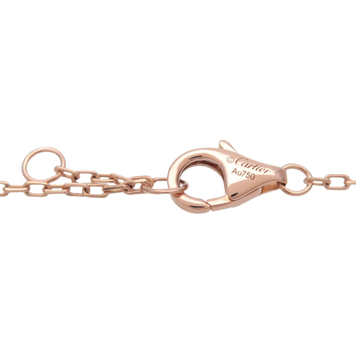 Cartier Trinity Chain 18K Tricolor Gold And Diamond Gold Yellow_Gold Bracelet Jewelry (Pre-Owned)