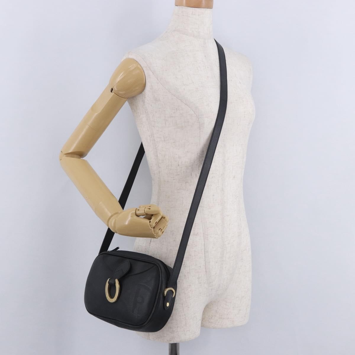Christian Dior Vintage Trotter Diorissimo Canvas Black Canvas Shoulder Bag Bag (Pre-Owned)