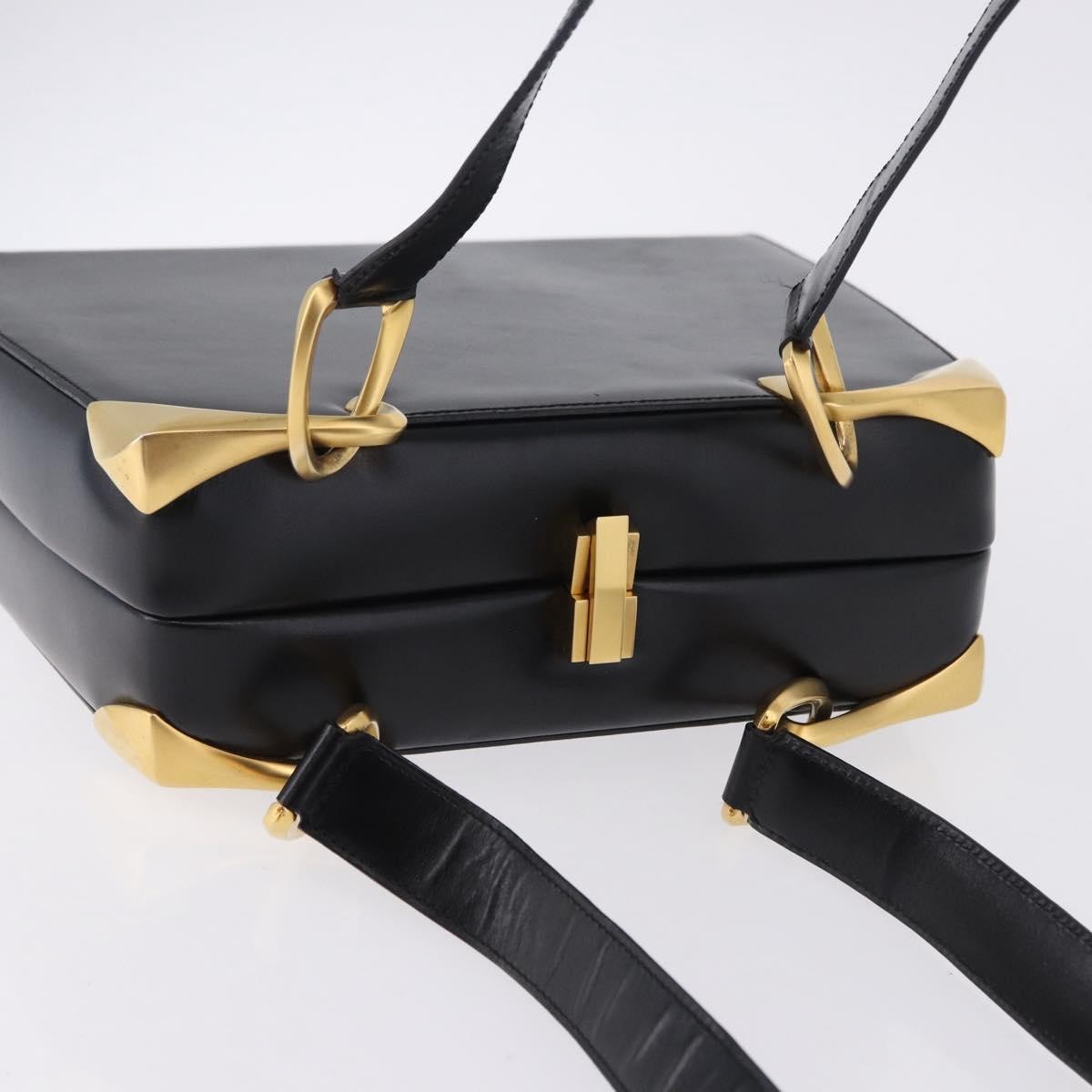 Celine Vintage Leather Black Leather Shoulder Bag Bag (Pre-Owned)