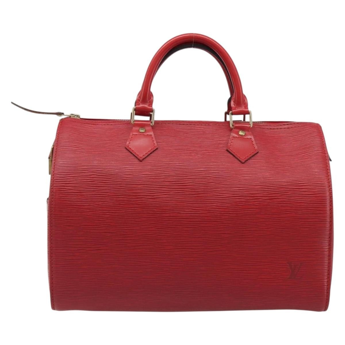 Louis Vuitton Speedy Epi Leather Red Leather Handbag (Pre-Owned)