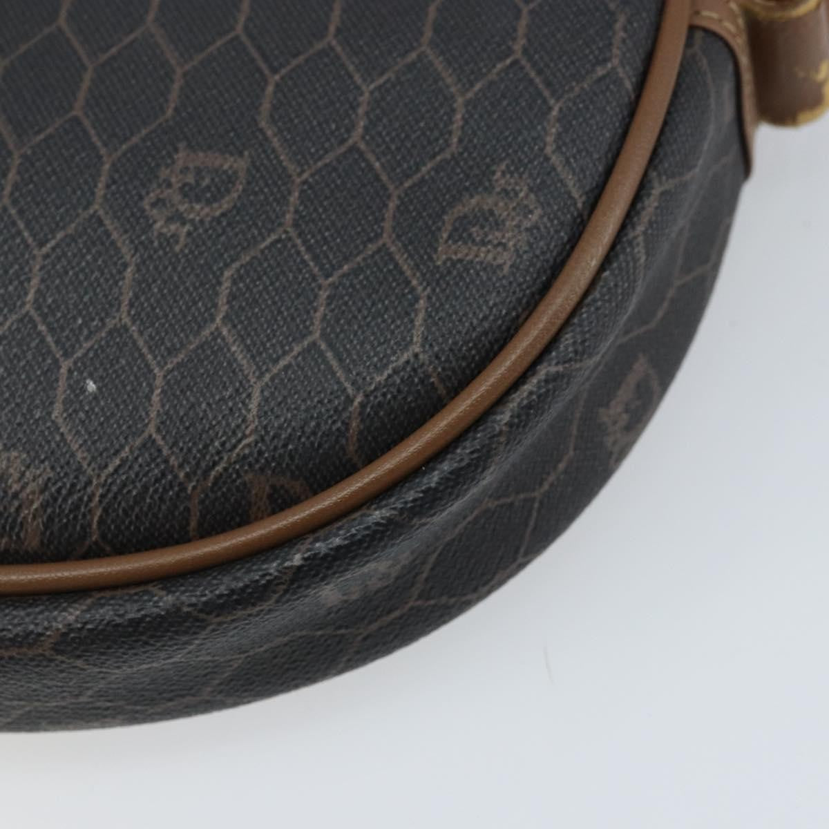Christian Dior Vintage Honeycomb Canvas And Leather Black Canvas Shoulder Bag Bag (Pre-Owned)