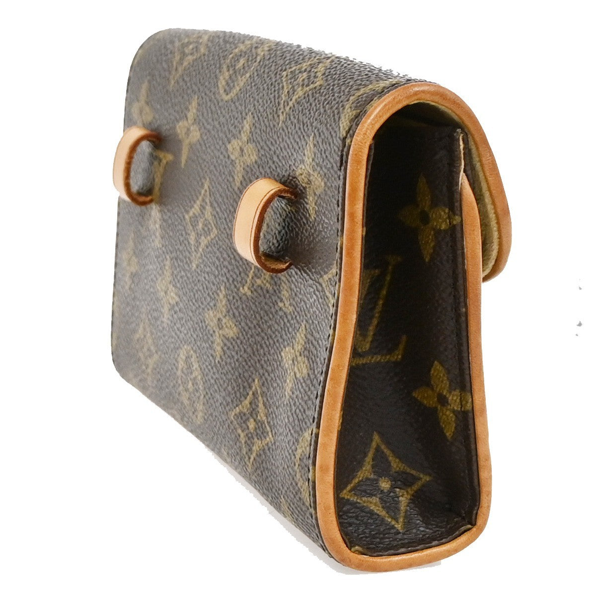 Louis Vuitton Florentine Waist Monogram Canvas Brown Canvas Clutche & Pouche Bag (Pre-Owned)