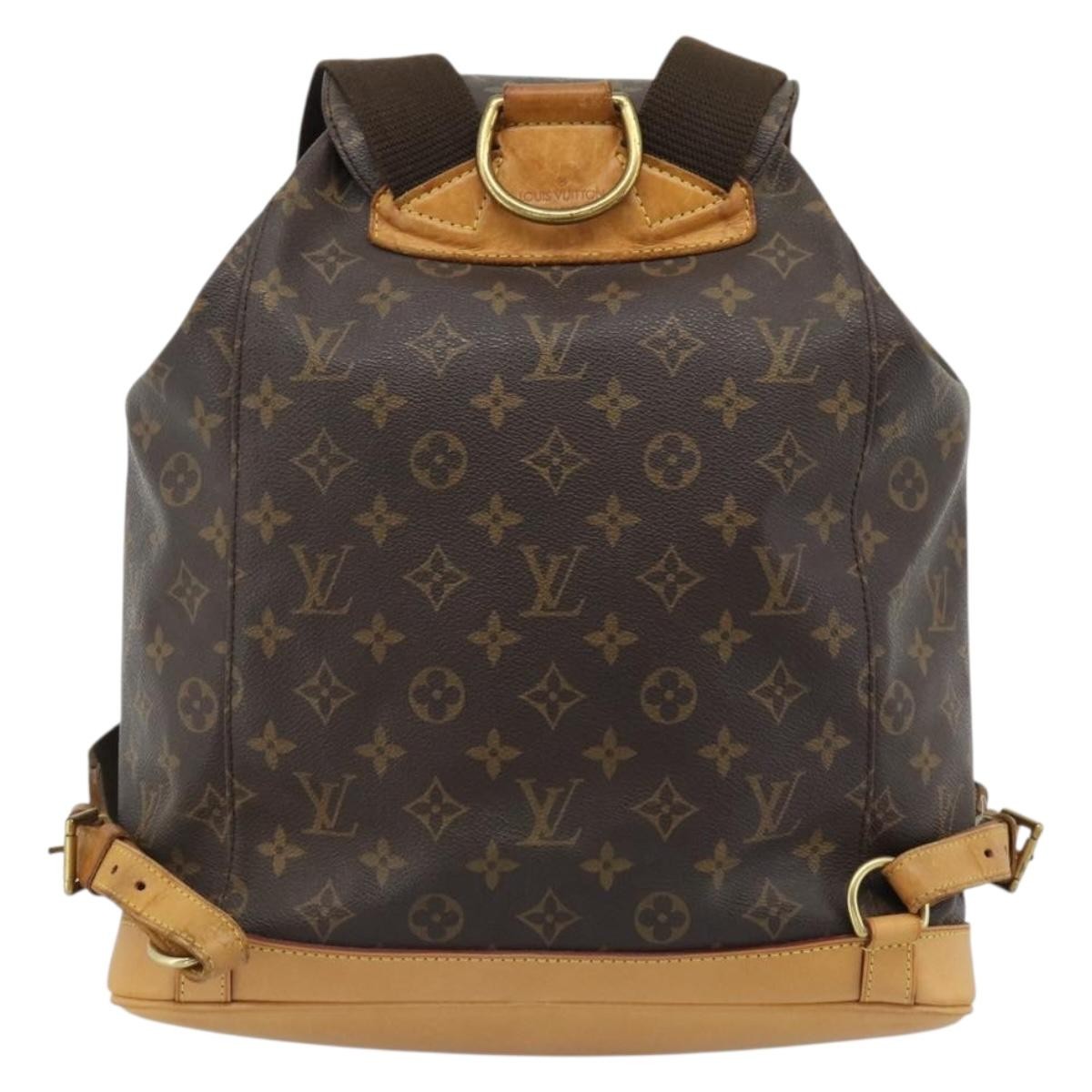 Louis Vuitton Vintage Montsouris Monogram Canvas Brown Canvas Backpack Bag (Pre-Owned)