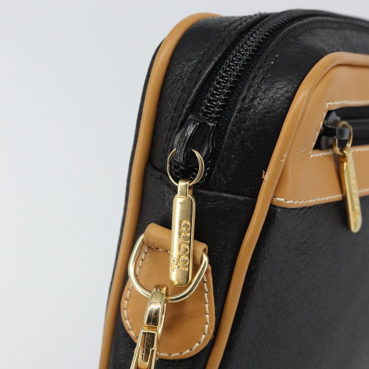 Gucci Vintage Clutch Leather Black Leather Clutche & Pouche Bag (Pre-Owned)